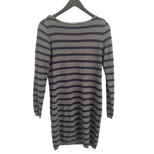 Ann Taylor LOFT wool sweater dress striped M